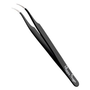 Curved nail art tweezers