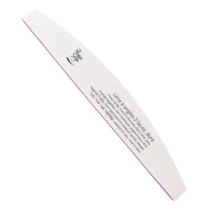 Peggy Sage 2-way half-moon nail file 100 100, white